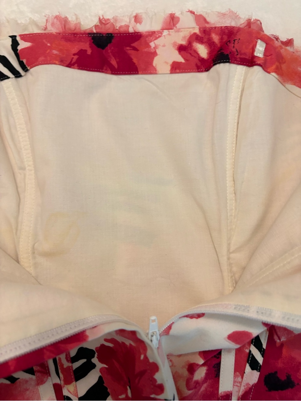 White House Black Market Strapless Floral Corset Bustier Top Size 4. - Picture 9 of 9